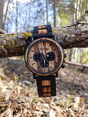 Hand made modern outdoor men wood watch